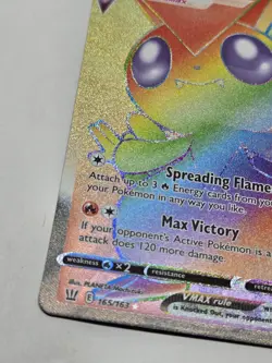 Victini Vmax 165/163 Battle Styles NM Full Art Secret Rainbow Rare Pokemon Card - Image 4