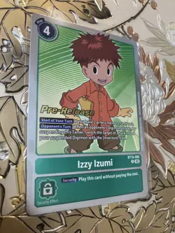 Digimon Card Game Pre-Release Izzy Izumi BT15-085 R Exceed Apocalypse - Image 1