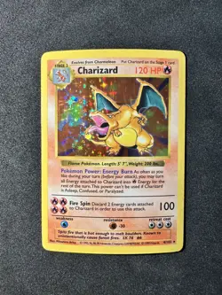 Pokemon Cards: Base Set Shadowless Rare Holo: Charizard 4/102 - Image 1