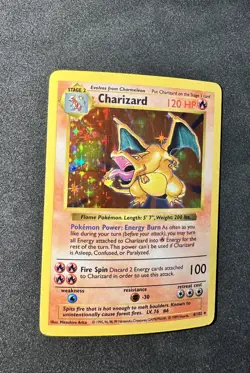 Pokemon Cards: Base Set Shadowless Rare Holo: Charizard 4/102 - Image 5