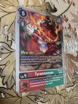 Digimon Card Game Pre-Release Foil Tyrannomon BT14-013 Blast Ace - Image 1