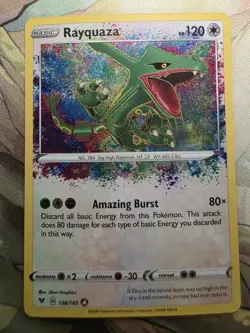 Pokemon Rayquaza 138/185 Amazing Rare Holo Swsh04: Vivid Voltage Card - Image 1