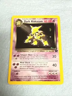 Pokemon Dark Alakazam Holo Rare TCG Card 1/82 - Image 1