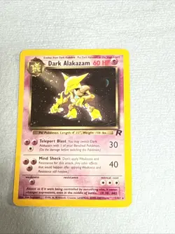 Pokemon Dark Alakazam Holo Rare TCG Card 1/82 - Image 2