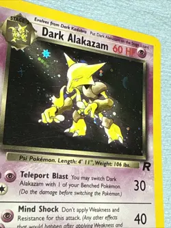 Pokemon Dark Alakazam Holo Rare TCG Card 1/82 - Image 3