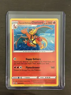 Pokemon Special Delivery Charizard SWSH075 Promo Holo Card English - Image 1