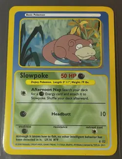 Funskool Pokemon TCG Slowpoke 79 Basic 50 HP e-Card Series Regular English 2004 - Image 1