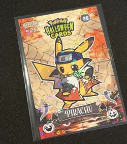 Rare Full Art Halloween Naruto Pikachu Collectoons Low Pop Holo Card 🎃🤩 - Image 1