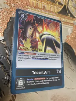 Digimon Card Game Single Pre-Release ST15-16 C Trident Arm Dragon of Courage - Image 1
