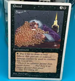 MTG ⭐ Legends ⭐ Greed ⭐ Vintage Legacy ⭐ VG - Image 1