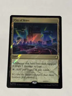Magic: The Gathering City of Brass 0062 TMC Foil Rare Land - Image 1
