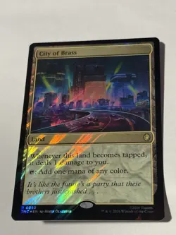 Magic: The Gathering City of Brass 0062 TMC Foil Rare Land - Image 2