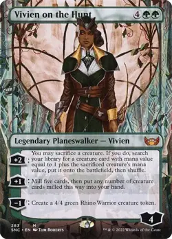 Vivien on the Hunt - Extended Art Streets of New Capenna NM MTG - Image 1