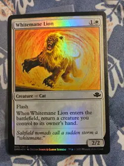 Whitemane Lion FOIL Dominaria Remastered MTG Magic - Image 1