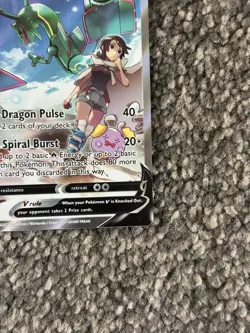 Pokemon TCG Rayquaza v Evolving Skies Holo Ultra Rare Card 194/203 - Image 4