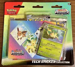 Pokemon TCG Prismatic Evolutions Tech Sticker Collection (Leafeon) - New Sealed - Image 1