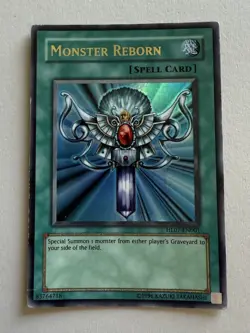 YUGIOH MONSTER REBORN HOBBY LEAGUE ULTRA RARE LIGHT PLAY HL07-EN001 - Image 1