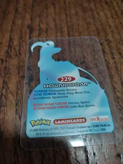 Houndoom 229 Pokemon Lamincards Edibas - ITA - EXC - Image 2