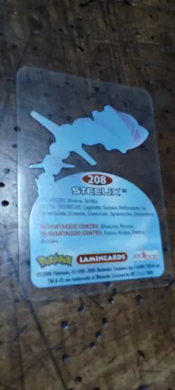 Steelix 208 Pokemon Lamincards Edibas - ITA - EXC - Image 2