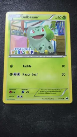 Pokemon Bulbasaur Card 1/108 Build-A-Bear Workshop Promo Stamp - Image 1
