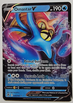 Omastar V 035/195 Silver Tempest Ultra Rare Near Mint Pokemon TCG - Image 1