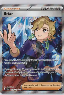 Briar 163/142 Stellar Crown Full Art Ultra Rare Holo Pokemon Card NM - Image 1