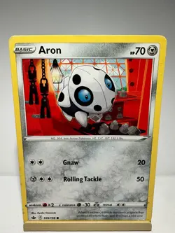 Aron 109/198 Common Chilling Reign Pokemon Moderately Played - Image 1