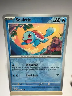 Squirtle 007/165 Common 151 Pokemon Reverse Holo Near Mint - Image 1