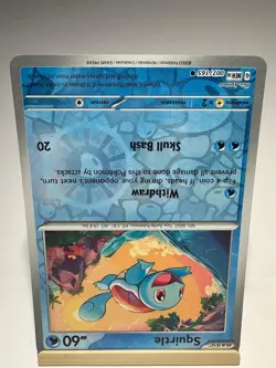 Squirtle 007/165 Common 151 Pokemon Reverse Holo Near Mint - Image 2