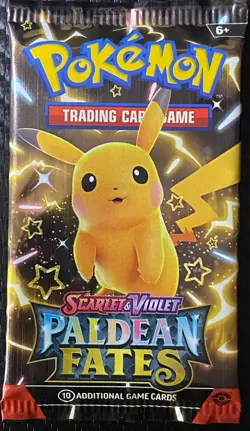 4 Pokemon Paldean Fates Booster Packs | Sealed Art Set | Scarlet & Violet - Image 2