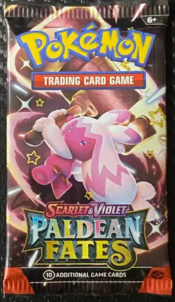 4 Pokemon Paldean Fates Booster Packs | Sealed Art Set | Scarlet & Violet - Image 3