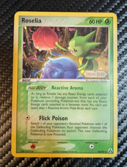 Roselia 42/92 Legend Maker Reverse Holo Pokemon TCG LP Vintage 2006 Uncommon - Image 1