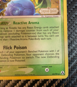 Roselia 42/92 Legend Maker Reverse Holo Pokemon TCG LP Vintage 2006 Uncommon - Image 4