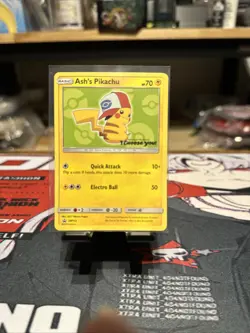 Pokemon Ash's Pikachu SM112 Promo Regular 70 HP Quick Attack Electro Ball +2more - Image 1