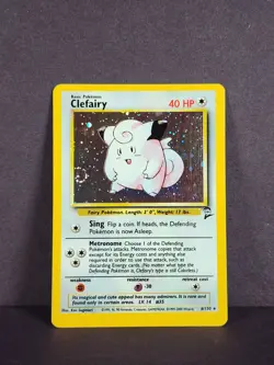 CLEFAIRY 6/130 Holo Rare BASE SET 2 - POKEMON HOLO LP/NM - FREE SHIP - Image 2