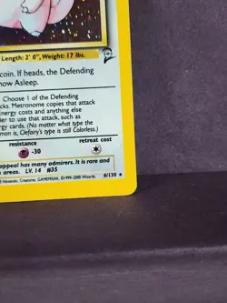 CLEFAIRY 6/130 Holo Rare BASE SET 2 - POKEMON HOLO LP/NM - FREE SHIP - Image 4