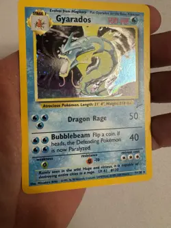 2000 Pokemon - Gyarados Holo Rare Unlimited - Base Set 2 - 7/130 - WOTC - Image 3