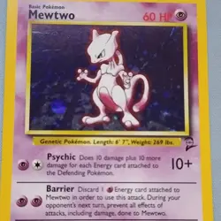 Mewtwo 010/130 Base Set 2 Holo Rare 60 HP Basic Psychic Wizards Pokemon TCG - Image 1