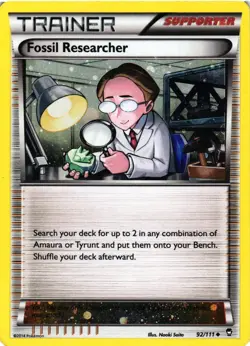Pokemon TCG Fossil Researcher 92/111 Cosmo Holo Uncommon Furious Fists LP - Image 1