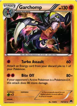 Pokemon TCG Garchomp 70/122 Breakpoint Holo LP/MP - Image 1