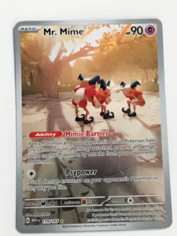 Pokemon Mr. Mime 179/165 Scarlet & Violet 151 English Illustration Rare Holo NM - Image 1