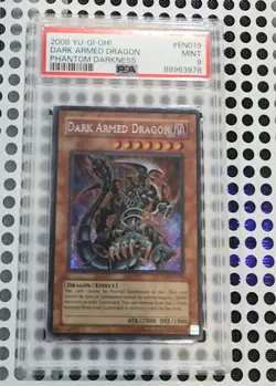 G2U YUGIOH PTDNEN019 Unlimited DARK ARMED DRAGON SECRET RARE PSA 9 MINT - Image 1