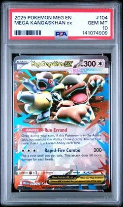 2025 POKEMON MEG EN-MEGA EVOLUTION #104 MEGA KANGASKHAN EX PSA 10 - Image 1