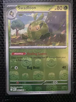 Pokemon TCG Swadloon Master Ball Reverse 002/086 White Flare NM - Image 1