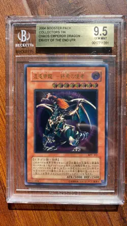 G2U YuGiOh Japanese BPTJ02 Chaos Emperor Dragon Ultimate Rare BGS 95 PSA - Image 1