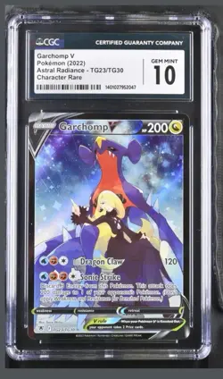 Pokemon TCG Garchomp V CGC 10 Astral Radiance TG23/TG30 Character Rare Holo V - Image 1