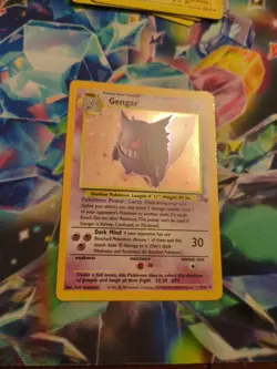 Gengar 5/62 Holo Rare (1999) Fossil Base Set WoTC Pokemon Vintage TCG - Image 3