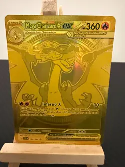 Mega Charizard X ex Gold Hyper Rare 130/094 Pokemon Phantasmal Flames English NM - Image 1