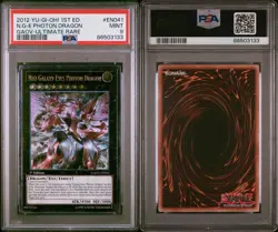 2012 YuGiOh 1st Edition Neo Galaxy Photon Dragon Ultimate Rare EN041 PSA 9 MINT - Image 3