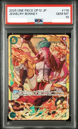 PSA 10 Jewelry Bonney SEC OP12-118 2025 ONE PIECE Card Japanese GEM MT - Image 1